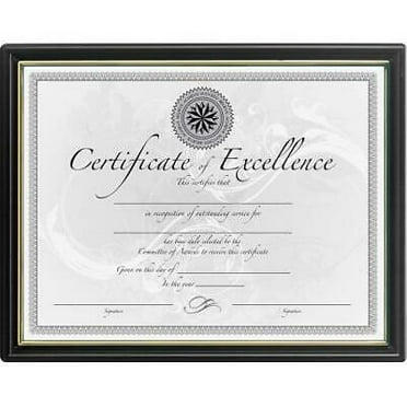 Details about / NuDell 8 x 10 Inches EZ Mount Document Frame Plastic Face Black with Gold Trim